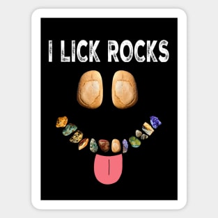 I LICK ROCKS Funny Rockhound Geology Rockhounding Sticker